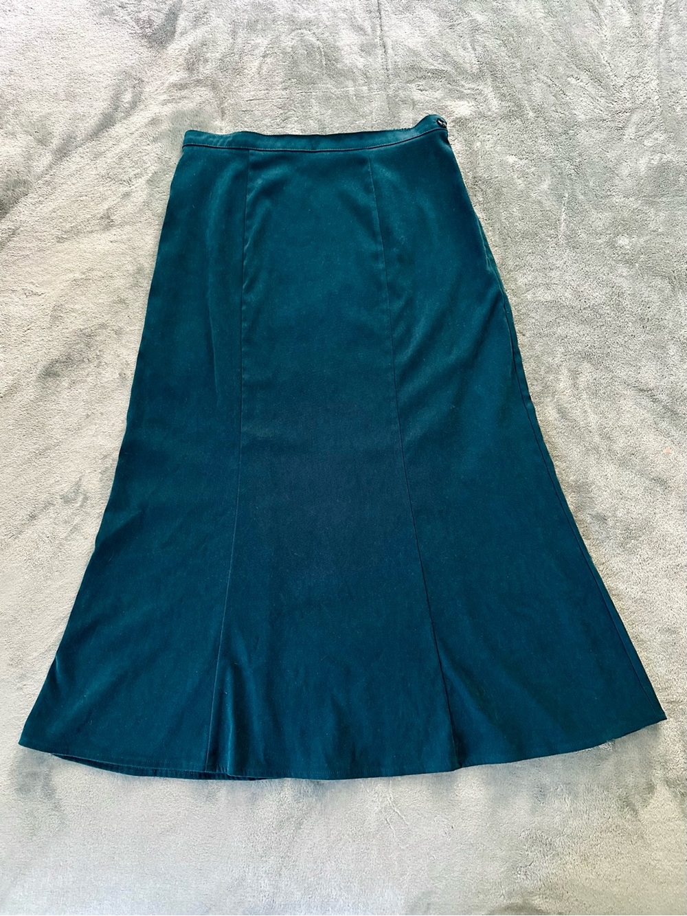 Vintage A-line teal midi skirt